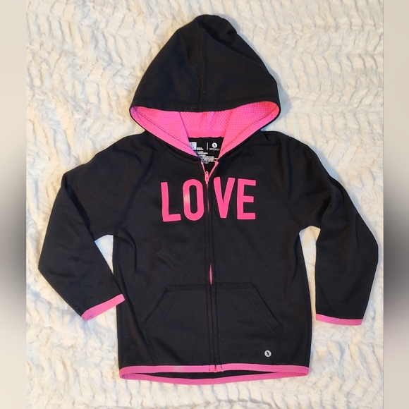 Xersion Black and Pink LOVE Hoodie - Picture 1 of 2